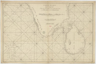 Carte plate qui comprend l'Isle de Ceylan et une partie des côtes de Malabar et de Coromandel. G. Dheulland. 17..