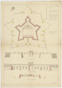  Plan du fort Dauphin, Mahyé. Reynaud. 1742