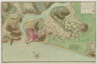 Plan du comptoir de Mahé et de ses environs suivant la nouveau plan de fortification qui devoit être mis en éxecution. 1778-1790