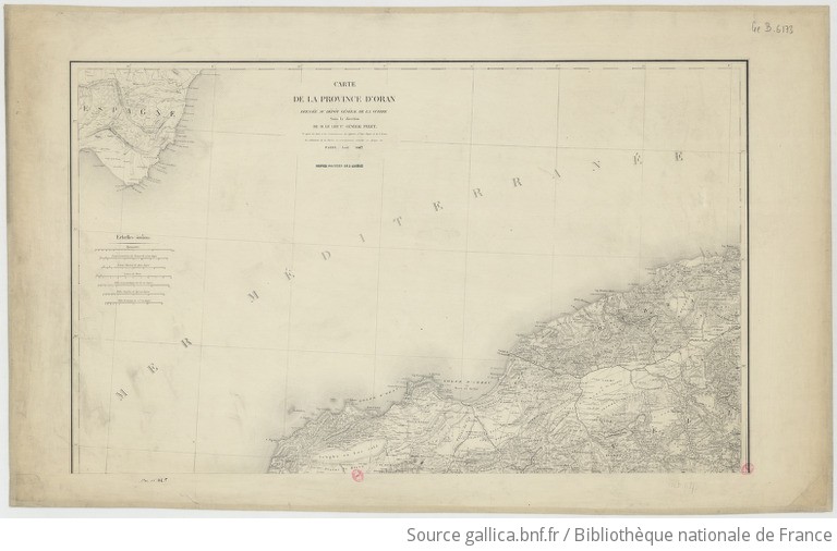 Carte De La Province D Oran Dressée Au Dépôt Général De La Guerre Sous La Direction De M Le