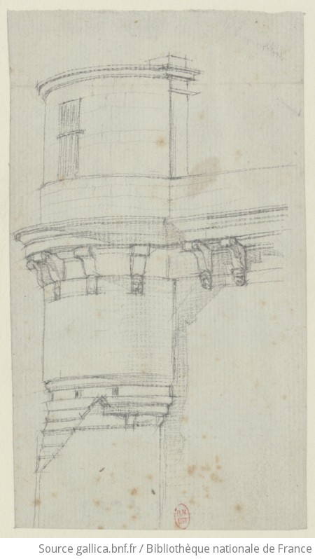 Dessin Préparatoire Pour Leau Forte Le Pont Neuf