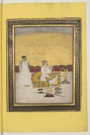 Album de miniatures indiennes : scènes de genre, illustrations botaniques, scènes de la vie quotidienne, calligraphies1620-1750