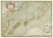 Plan de la traverse qui est dans la Riviere de l'Amerique  de Charité. 1687