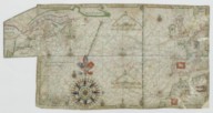 Carte de l'Atlantique nord. Faict à Sainct Jean de Luz  D. de Rotis. 1674 