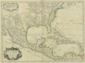 Carte du Mexique et de la Floride, des Terres Angloises et des Isles Antilles  G. Delisle. 1703