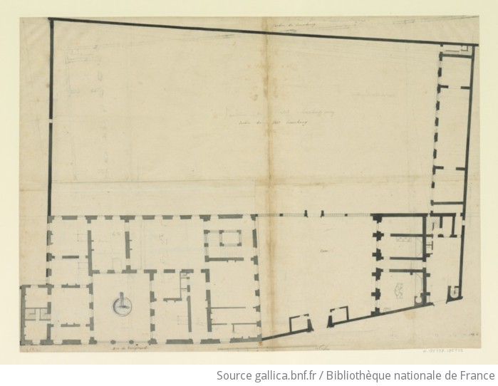 Plan Du Petit Luxembourg Avant Qu Il Fut Rebaty Rez De Chaussee Gallica