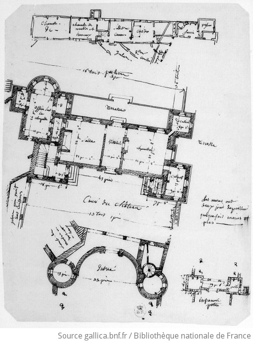 Plan De Detail D Un Chateau Dessin Jean Jacques Lequeu Gallica