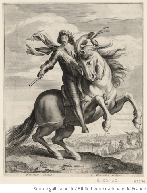 Portrait equestre de Louis XIII (1601-1643). Peinture vers 1630