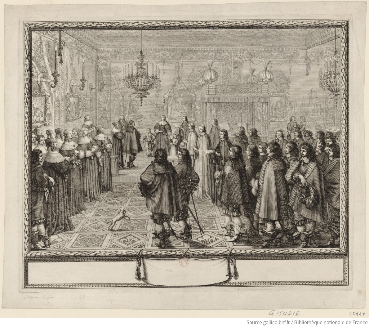 Gravure représentant le mariage royal