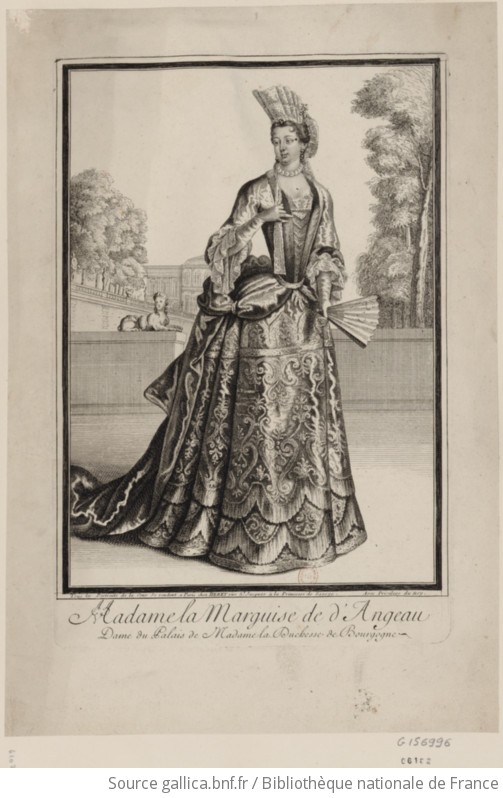 Madame la marquise de d'Angeau, en pied : [estampe]