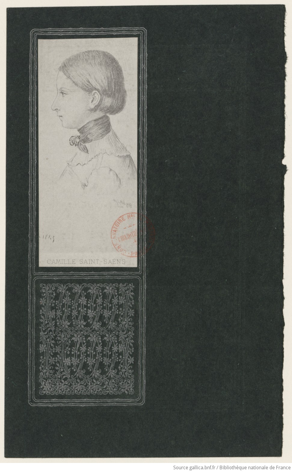 Camille Saint-Saëns / A. Hotin aqf. 1904 ; [d'après un dessin de 1849]