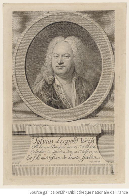 Sylvius Leopold Weiss,... / B. Denner Pinx., B. Folin Sc. | Gallica