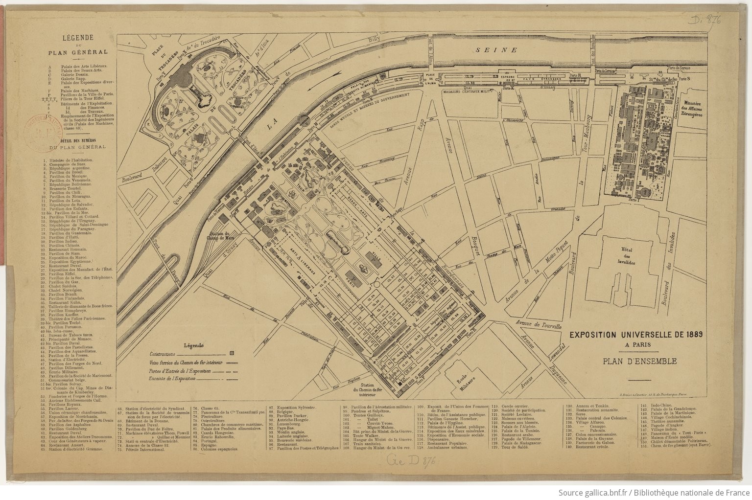 Exposition universelle de 1889 à Paris. Plan d'ensemble