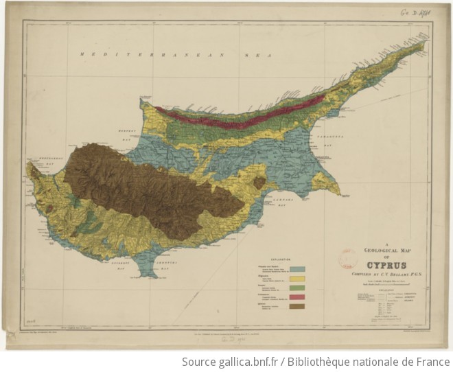 A Geological Map Of Cyprus Compiled By C V Bellamy Gallica