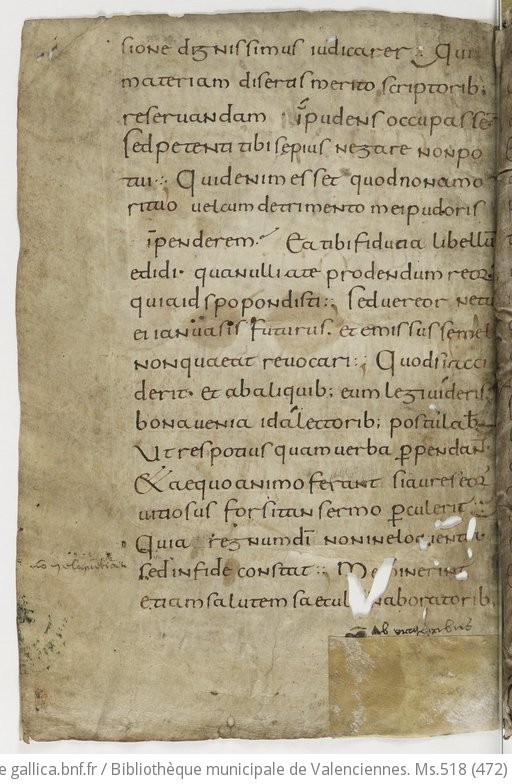 Manuscrits De La Bibliothèque De Valenciennes Sulpice Sévère In Christi Nomine Incipit Vita