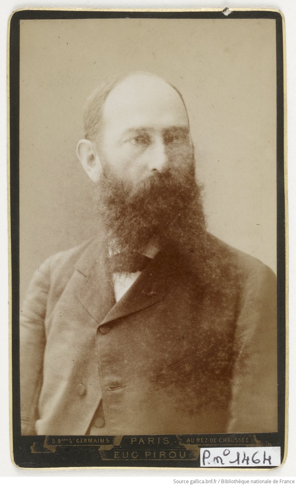 Pierre Foncin, photo par Eugène Pirou, 1884. Source : BnF, département Société de Géographie, SG PORTRAIT-1464