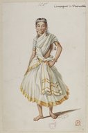 Sacountala : dix maquettes de costumes. A. Albert. 1858