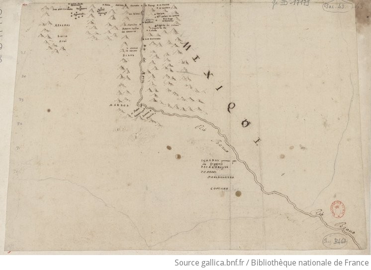 Carte Du Cours Du Rio Bravo Et Du Nouveau Mexique Gallica