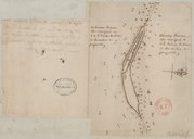  Carte manuscrite de l'Île de Sable  18e