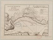 Plan du bassin de Québec et de ses environs  J.-N. Bellin. 1744