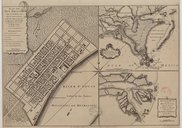 Plan of New Orleans, the capital of Louisiana, with the disposition of its quarters and canals  De la Tour. 1759