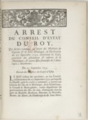 Arrêt du conseil d'Etat qui déclare commune en faveur des habitants de Cayenne et de Saint-Domingue. 1735