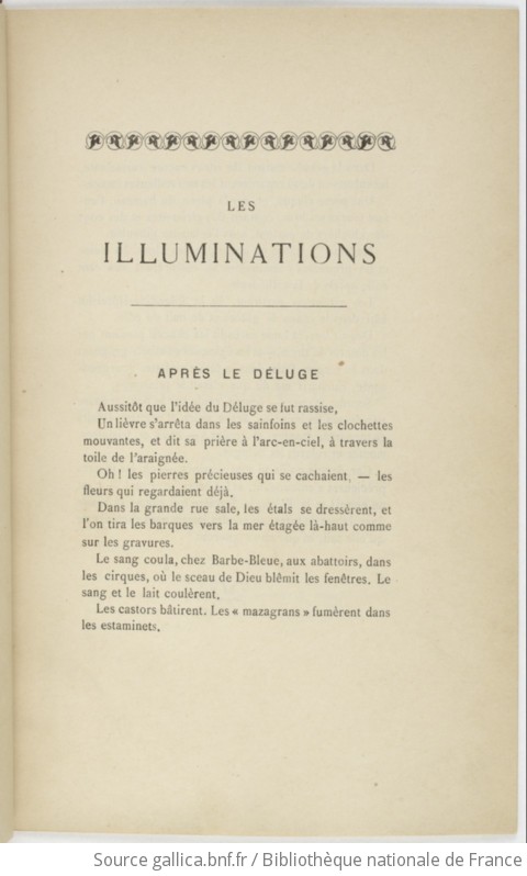 Les Illuminations Arthur Rimbaud Notice Par Paul Verlaine Gallica 4235