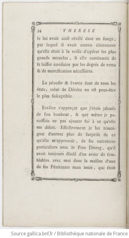 Thérèse Philosophe Ou Mémoires Pour Servir à Lhistoire Du P Dirrag Et De Mademoiselle Eradice