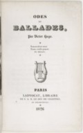 Odes et ballades. V. Hugo. 1826