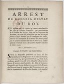 Arrêt du conseil d'Etat qui ordonne que (...) marchandises (...) qui proviendront de la traite des nègres (...) jouiront de l'exemption (...)