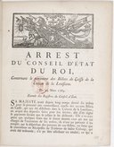 Arrêt du conseil d'état concernant le payement des billets de caisse de la colonie de la Louisiane1769