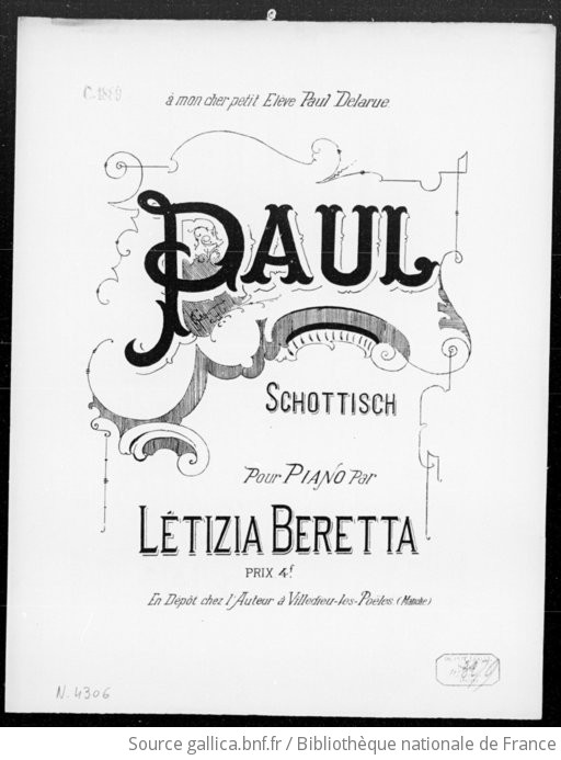 Paul Schottisch Pour Piano Par L Tizia Beretta Gallica