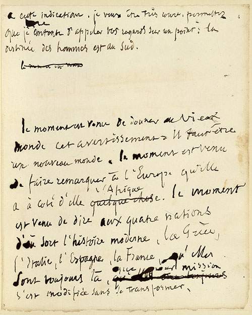 Page du discours sur l'Afrique de Victor Hugo