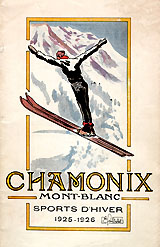Chamonix Mont-Blanc, sports d'hiver 1925-1926, programme des concours, ftes et divertissements, page de couverture, 1925