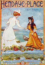 Plaquette publicitaire, Hendaye-plage, vers 1908