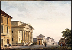 Barrire de Montreuil, eau-forte aquarelle de Palaiseau, Ca 1819