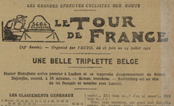 Accéder à la page "1921 – 15e édition du Tour de France"