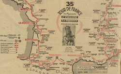 Accéder à la page "Cartes des éditions du Tour de France cycliste de 1947 à 1952"