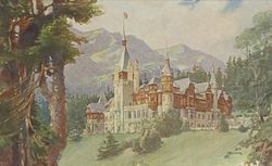 château de Peleș in [25 cartes postales de Roumanie, s.d. (vers 1900), don E. Gallois]