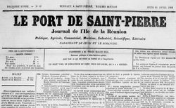 Accéder à la page "Port de Saint-Pierre : journal de l'île de La Réunion"