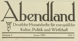 Accéder à la page "Abendland"
