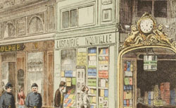 Boulevard des Italiens, Librairie Nouvelle, estampe