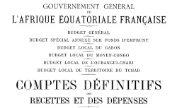 Accéder à la page "Afrique équatoriale française, budget général"