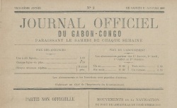 Accéder à la page "Gabon - Congo, journal officiel"