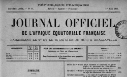 Accéder à la page "Afrique équatoriale française, journal officiel"