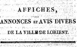 Accéder à la page "Affiches, annonces et avis divers de la ville de Lorient"