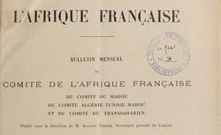 L'Afrique française : bulletin mensuel du Comité de l'Afrique française et du Comité du Maroc