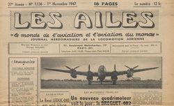 Accéder à la page "Ailes (Les). Journal hebdomadaire de la locomotion aérienne."