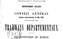 Accéder à la page "Gouvernement général, Département d'Alger"