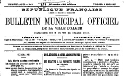 Accéder à la page "Gouvernement général, bulletin municipal d'Alger"